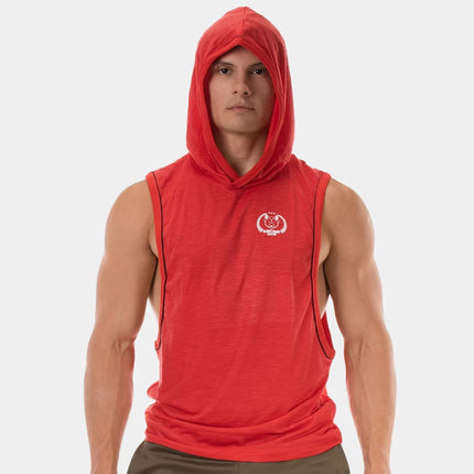 Barcode Berlin Malakai muscle hoodie red