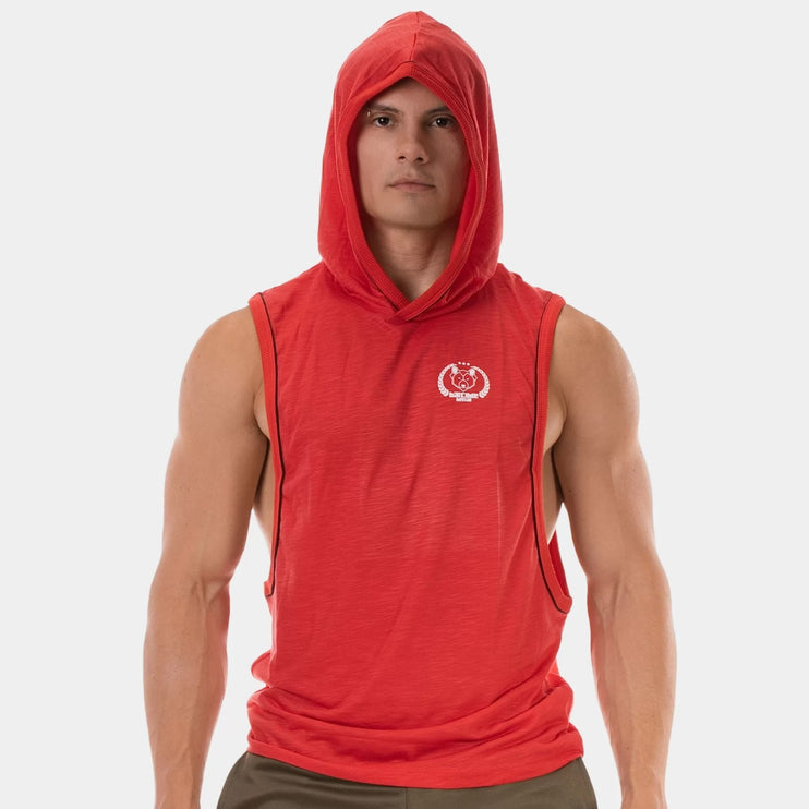 Barcode Berlin Malakai muscle hoodie red