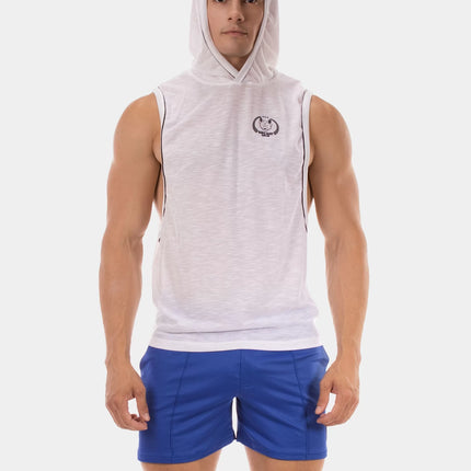 Barcode Berlin Malakai muscle hoodie white