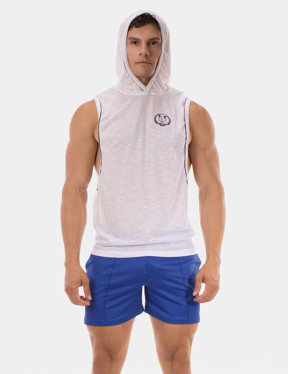 Barcode Berlin Malakai muscle hoodie white