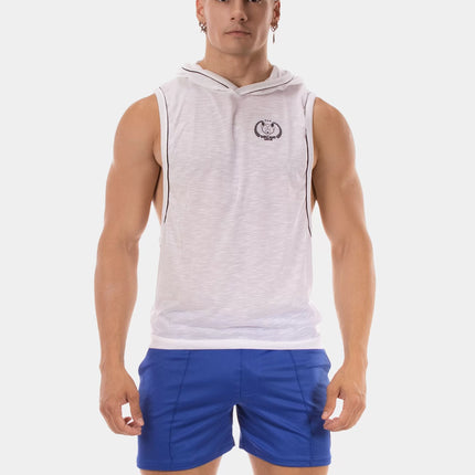 Barcode Berlin Malakai muscle hoodie white