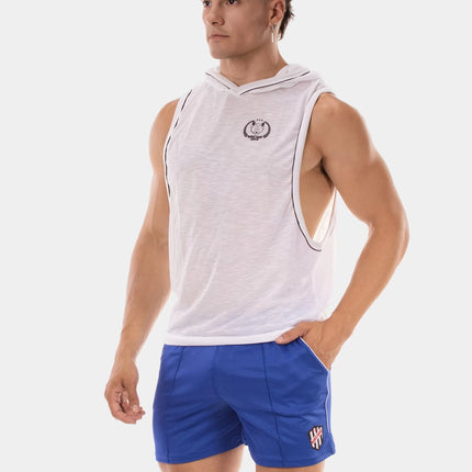 Barcode Berlin Malakai muscle hoodie white