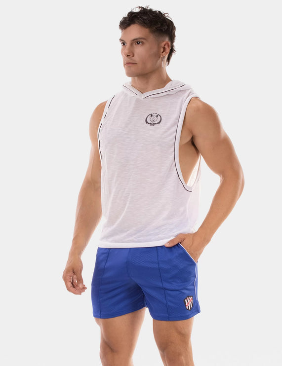 Barcode Berlin Malakai muscle hoodie white