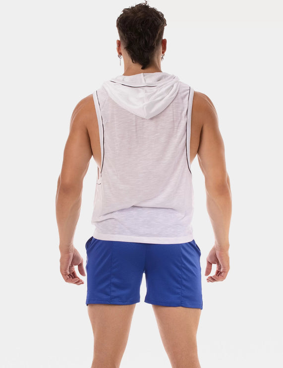 Barcode Berlin Malakai muscle hoodie white