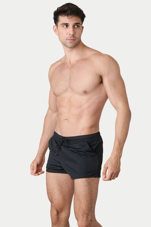 AWRY Hybrid 2.5-Inch Swim Gym Shorts - Black