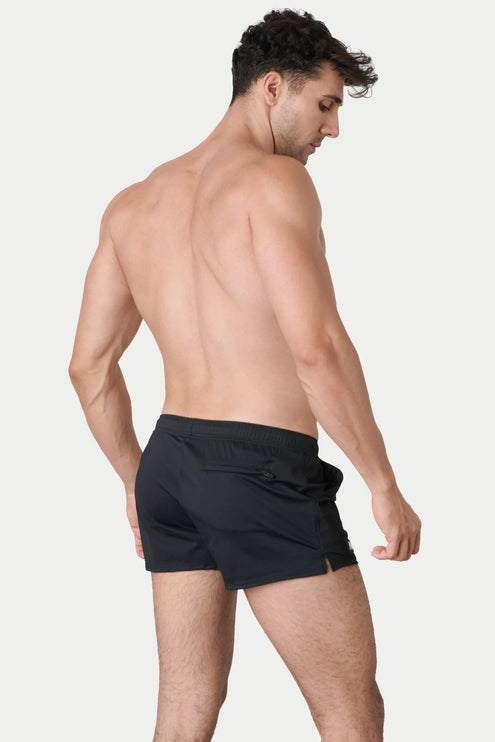 AWRY Hybrid 2.5-Inch Swim Gym Shorts - Black