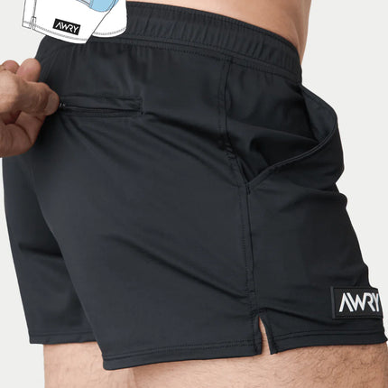 AWRY Hybrid 2.5-Inch Swim Gym Shorts - Black