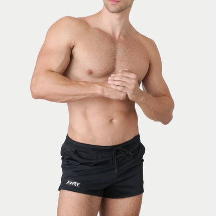 AWRY Hybrid 2.5-Inch Swim Gym Shorts - Black