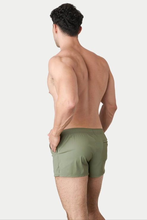 AWRY Hybrid 2.5-Inch Swim Gym Shorts - Moss Green