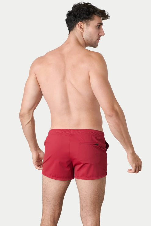 AWRY Hybrid 2.5-Inch Swim Gym Shorts - Ruby