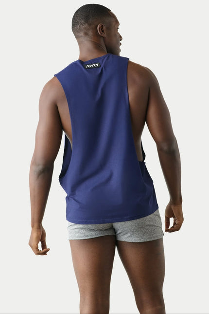 AWRY Impact Muscle Tank - Navy
