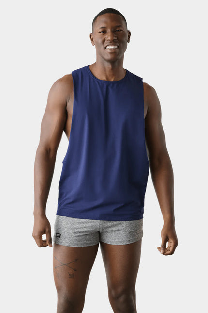 AWRY Impact Muscle Tank - Navy