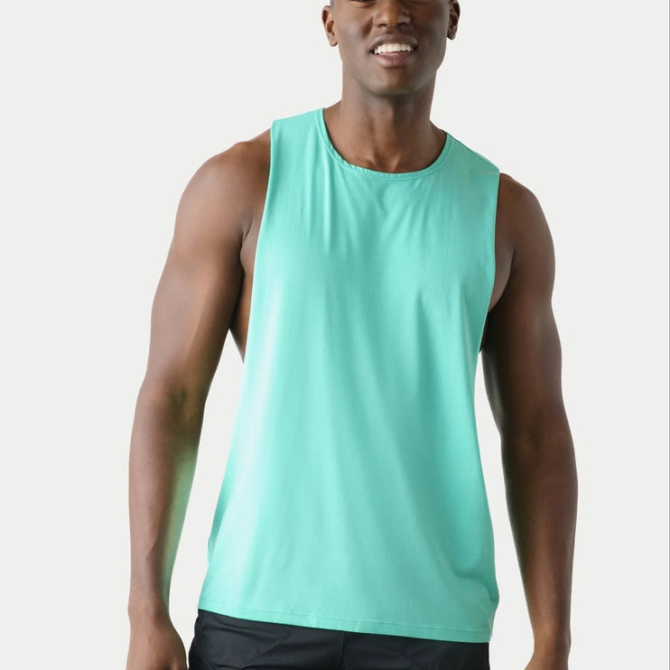 AWRY Impact Muscle Tank - Turquoise