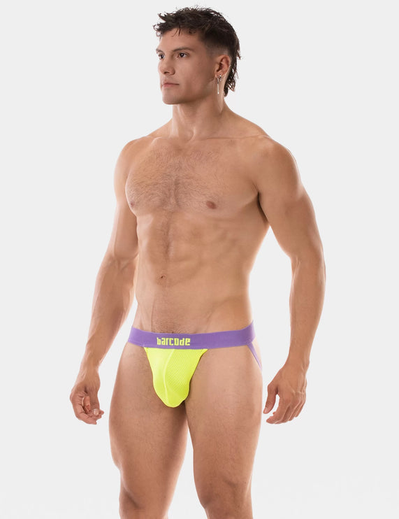 Barcode Berlin Arlo mesh jockstrap neon green