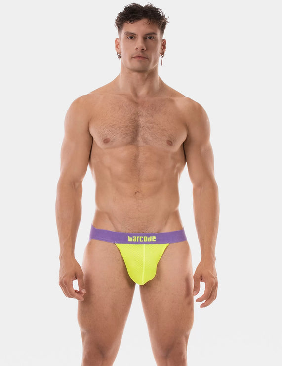 Barcode Berlin Arlo mesh jockstrap neon green