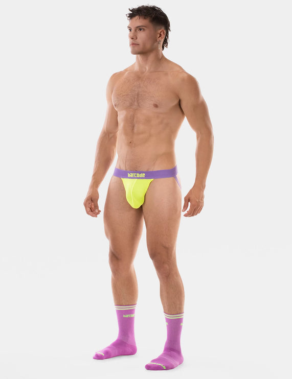 Barcode Berlin Arlo mesh jockstrap neon green