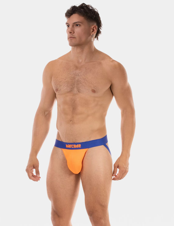 Barcode Berlin Arlo mesh jockstrap neon orange