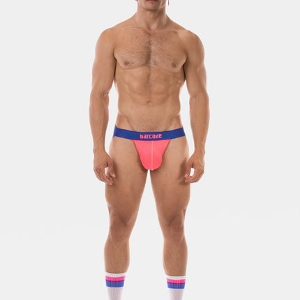 Barcode Berlin Arlo mesh jockstrap neon pink