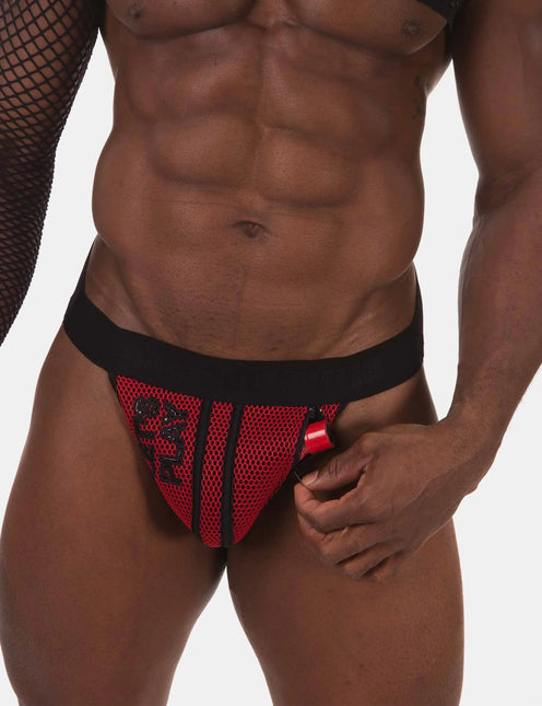 Barcode Berlin Let's Play Jockstrap W/Pocket - Black/Red