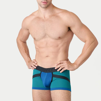 AWRY Lift Mesh Boxer W/Built-In Jockstrap - Blue Lagoon