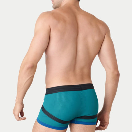 AWRY Lift Mesh Boxer W/Built-In Jockstrap - Blue Lagoon