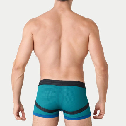 AWRY Lift Mesh Boxer W/Built-In Jockstrap - Blue Lagoon