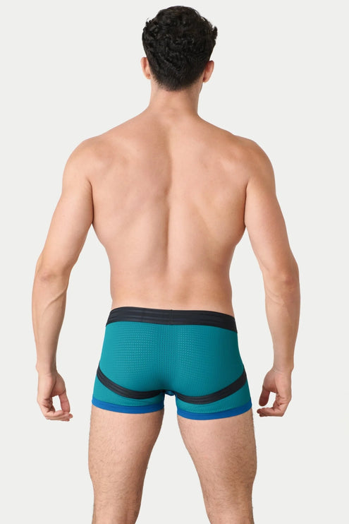 AWRY Lift Mesh Boxer W/Built-In Jockstrap - Blue Lagoon