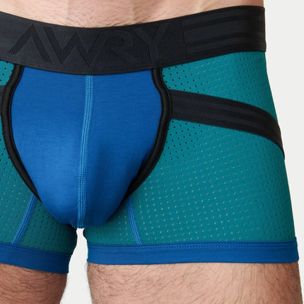 AWRY Lift Mesh Boxer W/Built-In Jockstrap - Blue Lagoon