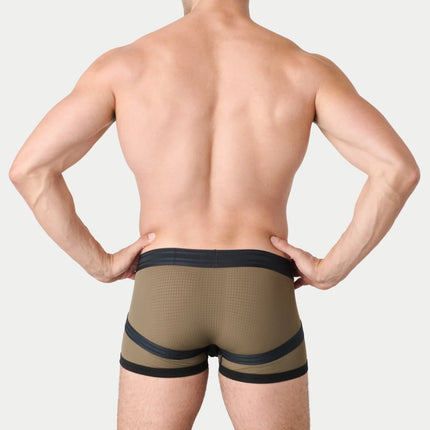 AWRY Lift Mesh Boxer W/Built-In Jockstrap - Moss Green