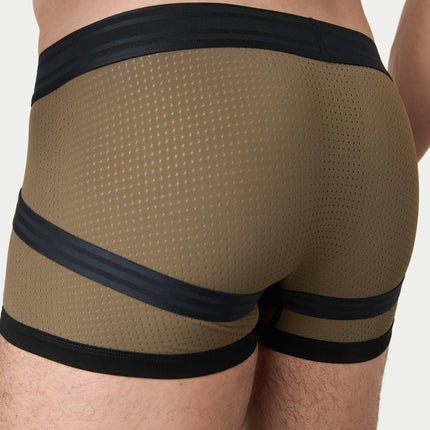AWRY Lift Mesh Boxer W/Built-In Jockstrap - Moss Green