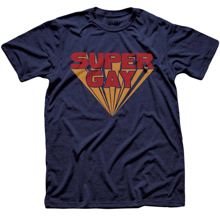 Solid Threads Super Gay t-shirt navy