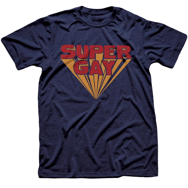 Solid Threads Super Gay t-shirt navy