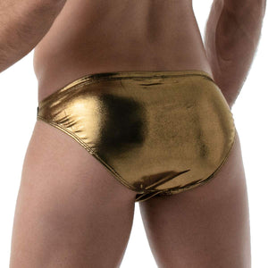 TOF Metal bikini brief gold