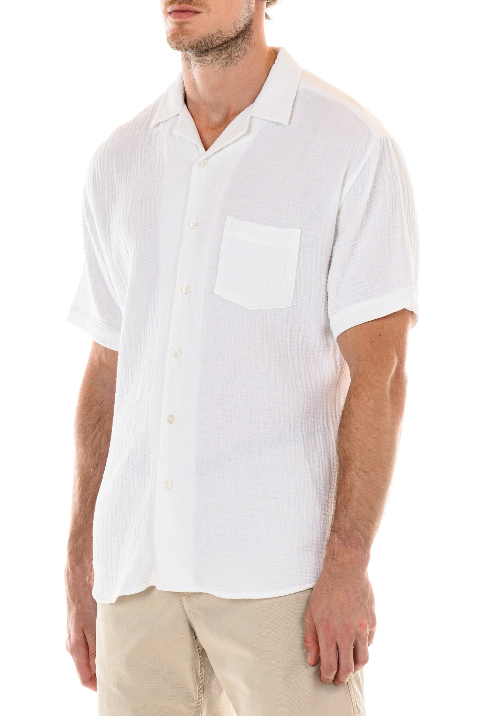 OP Morro Bay short sleeve shirt white