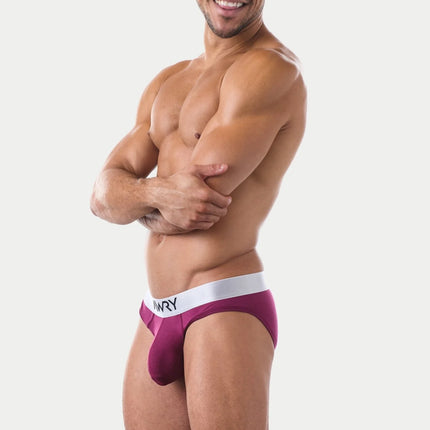 AWRY Pocket Enhancing Bamboo Brief - Berry Red