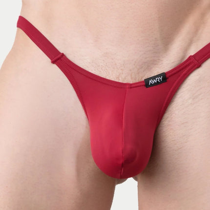 AWRY Pulse V-String Thong - Maroon
