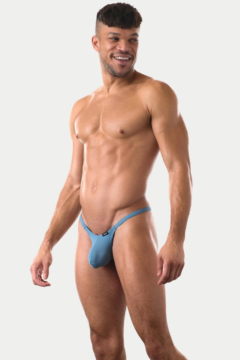 AWRY Pulse V-String Thong - Steel Blue