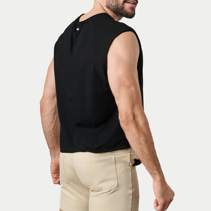AWRY Raw Cropped T-Shirt - Black