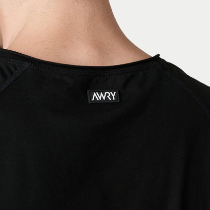 AWRY Raw Cropped T-Shirt - Black