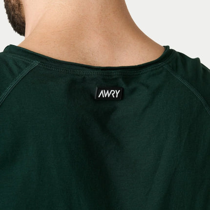 AWRY Raw Cropped T-Shirt - Dark Green