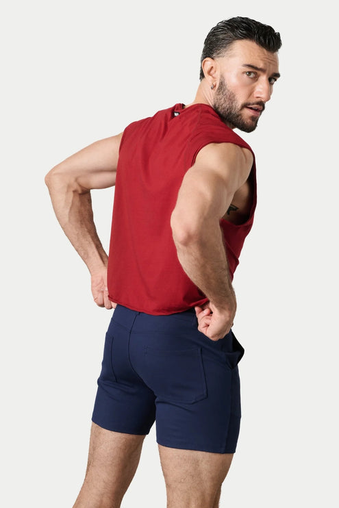 AWRY Raw Cropped T-Shirt - Ruby