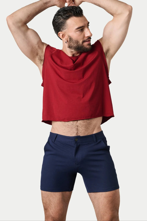 AWRY Raw Cropped T-Shirt - Ruby