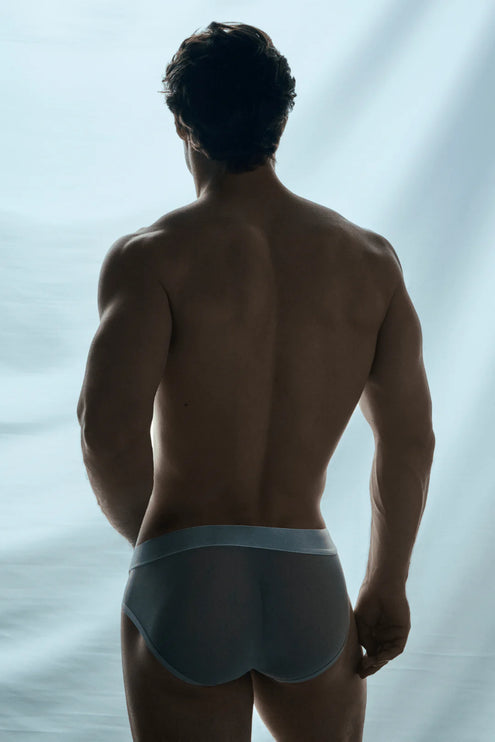 AWRY Reveal Mesh Brief - Steel Blue