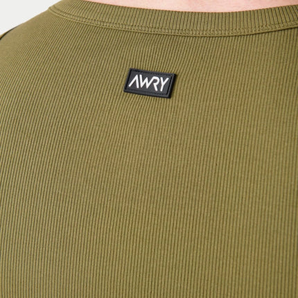 AWRY Ribbed Slim-Fit Tank - Army Green