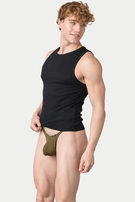 AWRY Ribbed Slim-Fit Tank - Black