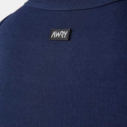 AWRY Ribbed Slim-Fit Tank - Navy