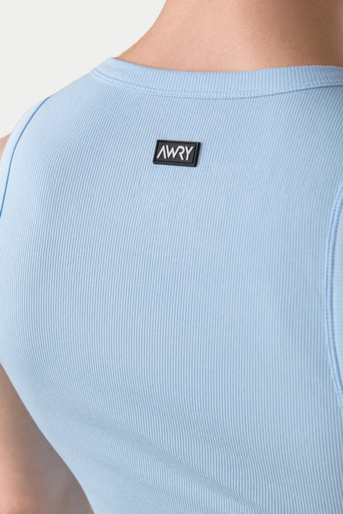 AWRY Ribbed Slim-Fit Tank - Sky Blue