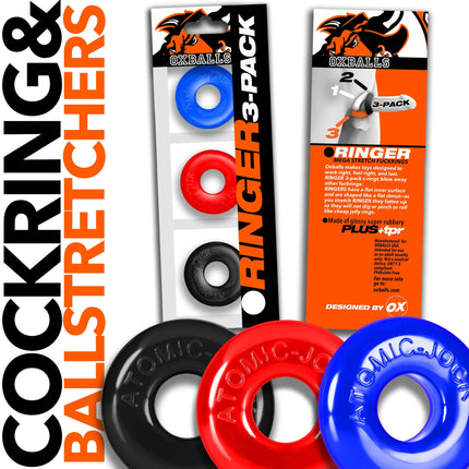 Oxballs Ringer Cockring 3-Pack - Multi