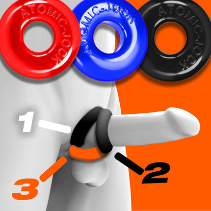 Oxballs Ringer Cockring 3-Pack - Multi