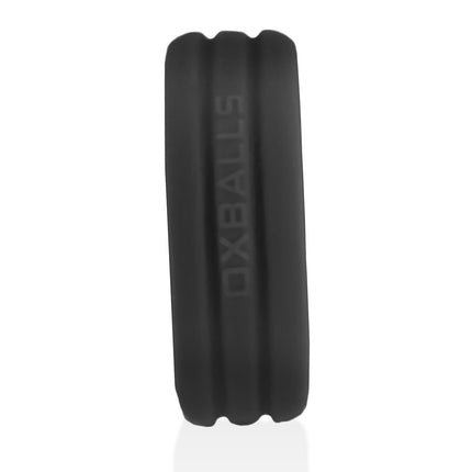 HUJ Roto Groovy Rim Cockring Ballstretcher - Black
